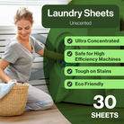 Laundry Detergent Sheets - 30 Count - Happy Elephant USA
