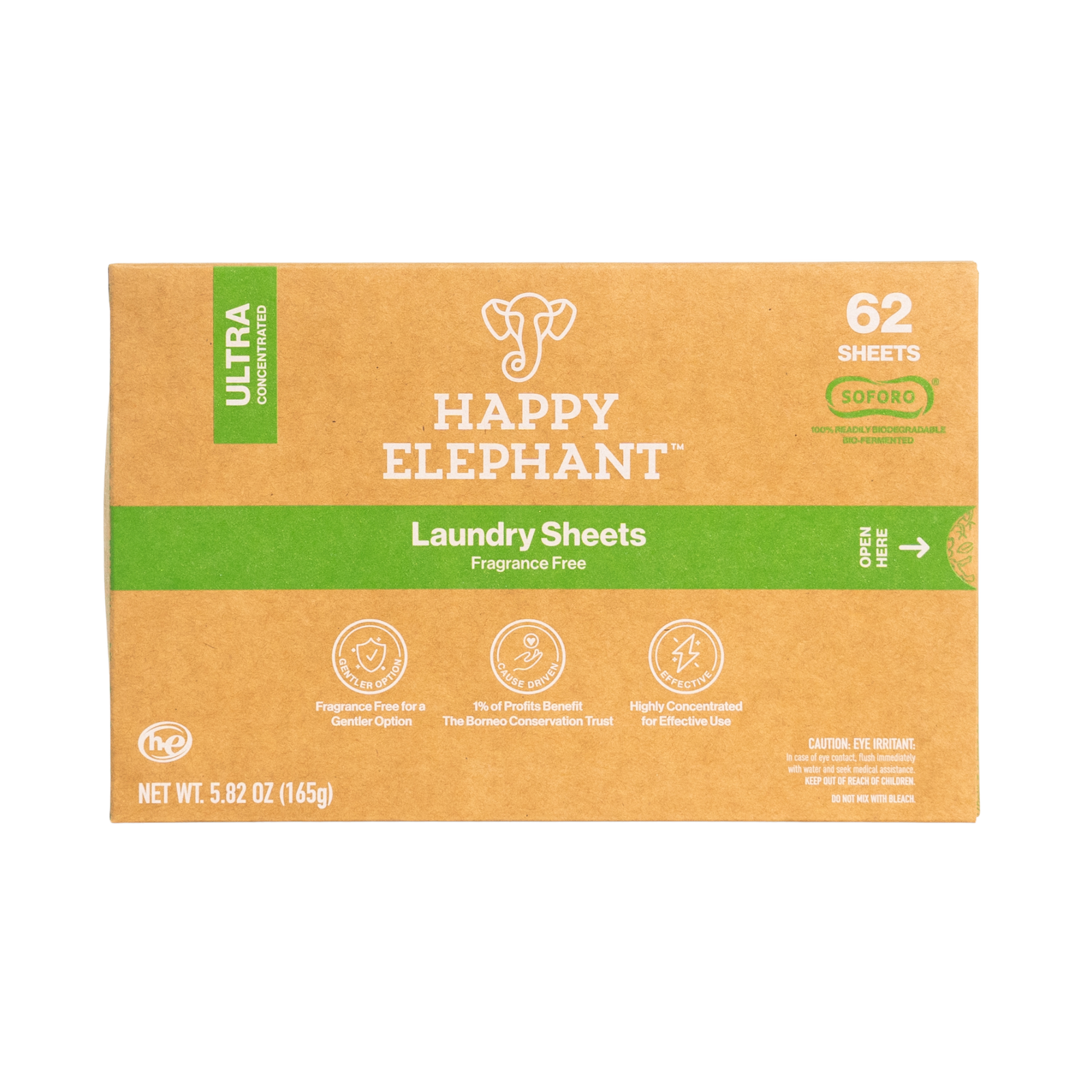 Laundry Detergent Sheets - 62 Count - Happy Elephant USA