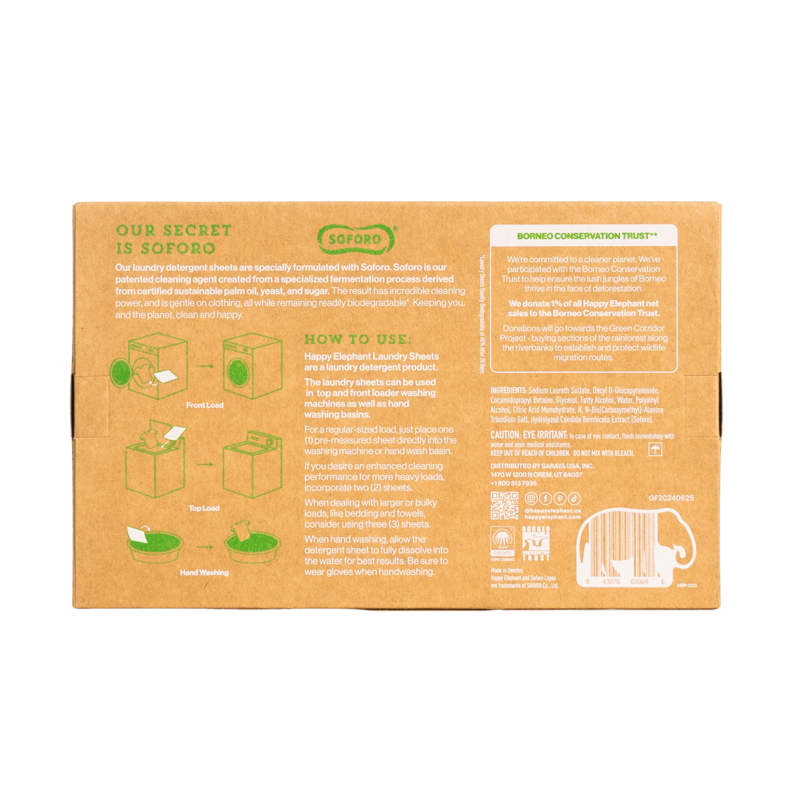Laundry Detergent Sheets - 30 Count - Happy Elephant USA